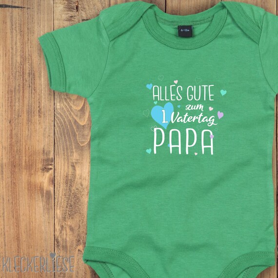 Baby Body "Alles Liebe zum 1. Vatertag Papa" Bodysuit viele Farben Babybody