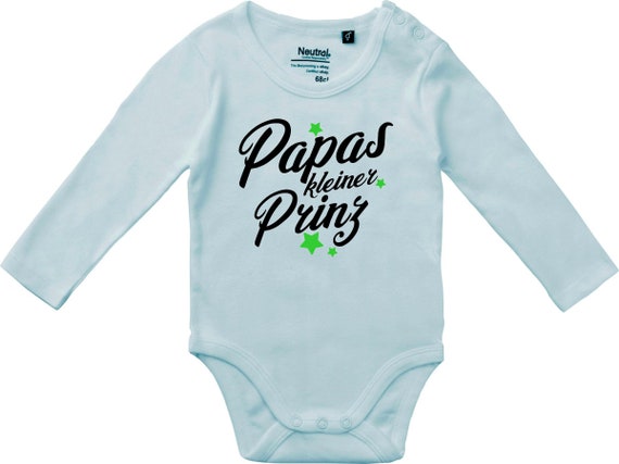 kleckerliese Langarm Babybody "Papas kleiner Prinz" Baby Body Jungen Mädchen Longsleeve Fair Wear