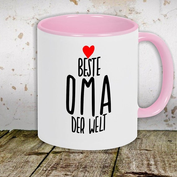 kleckerliese Kindertasse Teetasse Tasse Motiv "Beste Oma der Welt" Milch Kakao Kaffeetasse