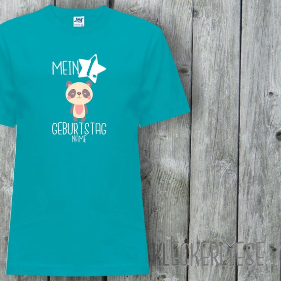 Kinder T-Shirt mit Wunschname "Mein 1. Geburtstag Pandabär mit Wunschname" Shirt Jungen Mädchen Baby Kind