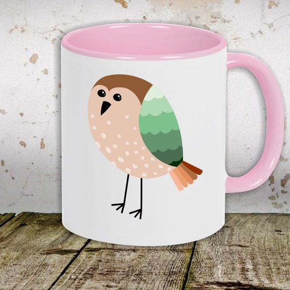 kleckerliese Kindertasse Teetasse Tasse Motiv "Vogel" Tiermotive Tiere Milch Kakao Kaffeetasse