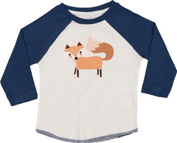 Kleckerliese Baby Kinder T-Shirt Langarmshirt  "Fuchs" Raglan-Ärmel Jungen Mädchen