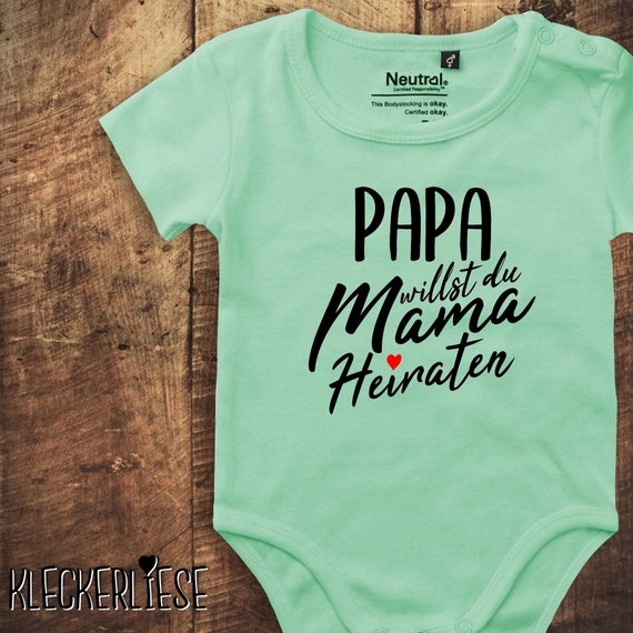 Baby bodysuit "Dad, do you want to marry mommy?" Fair wear