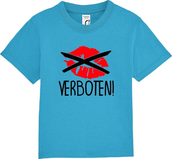 kleckerliese Kinder Baby Shirt Kleinkind  "Küssen Verboten" Jungen Mädchen T-Shirt