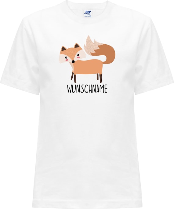 Kleckerliese Baby Kinder T-Shirt "Fuchs" mit Wunschtext Kurzarm Sprüche Jungen Mädchen Shirt Nicki mit Aufdruck Motiv