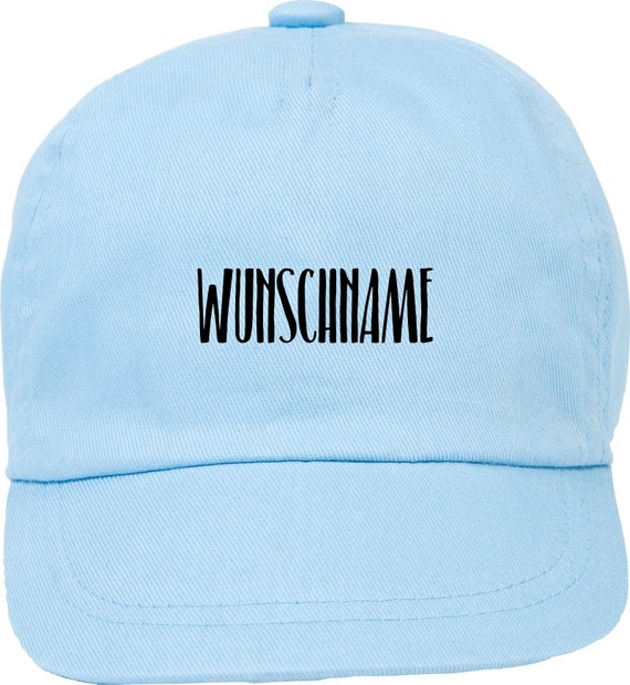 Kleckerliese Baby Kinder Cap "Wunschname Name Wunschtext" Cap Capy Mütze mit Wunschtext Aufdruck Motiv