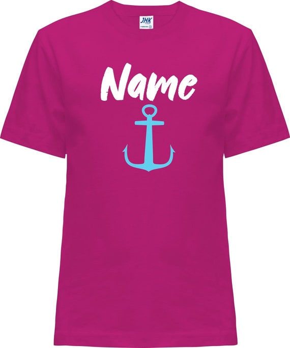 Kleckerliese Baby Kinder T-Shirt "Name Wunschname Anker" Kurzarm Sprüche Jungen Mädchen Shirt Nicki mit Aufdruck Motiv