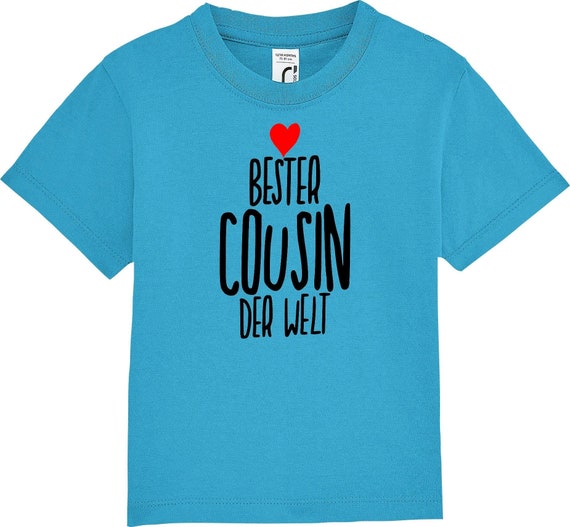 kleckerliese Kinder Baby Shirt Kleinkind  "Bester Cousin der Welt" Jungen Mädchen T-Shirt