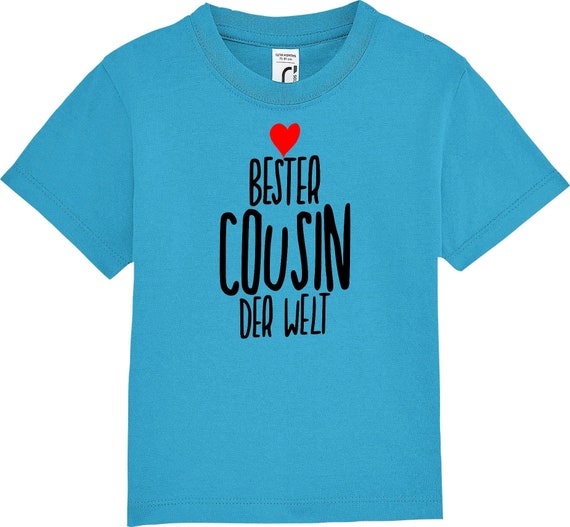 kleckerliese Kinder Baby Shirt Kleinkind  "Bester Cousin der Welt" Jungen Mädchen T-Shirt