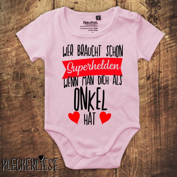 Babybody Body "Wer braucht Superhelden wenn man dich als Onkel hat" Fair Wear