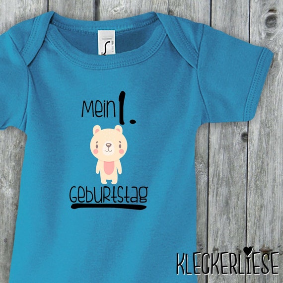 Baby Body "Mein 1. Geburtstag Eisbär" Babybody Strampler Jungen Mädchen