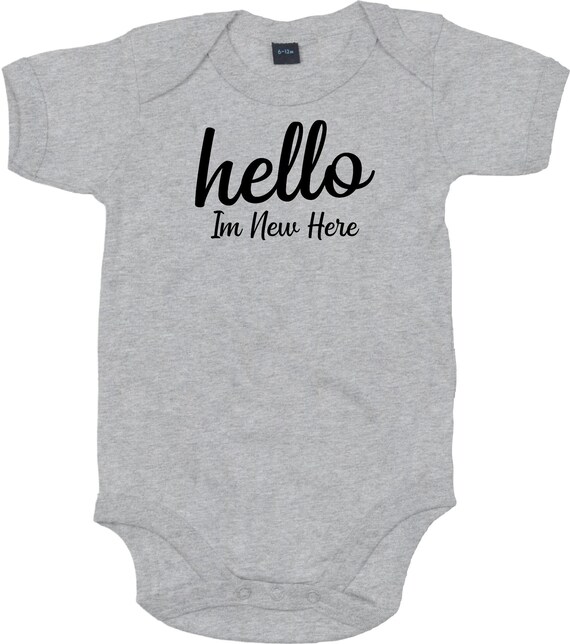 Baby Body "Hello im new here" Babybody Strampler