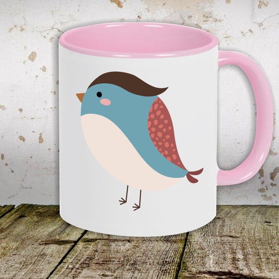 kleckerliese Kindertasse Teetasse Tasse Motiv "Vogel" Tiermotive Tiere Milch Kakao Kaffeetasse