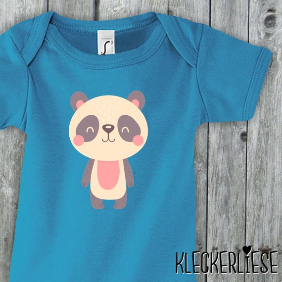 Baby Body "Tiermotiv Panda Pandabär" Babybody Strampler Jungen Mädchen