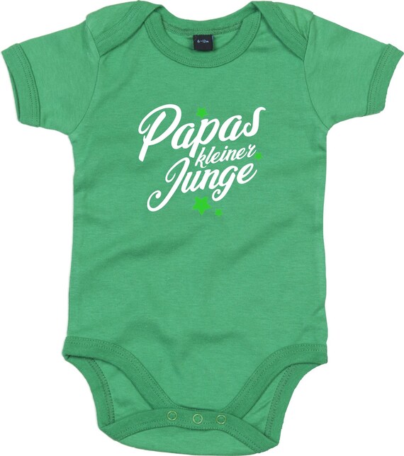 kleckerliese Baby Body "Papas kleiner Junge" Babybody Strampler Jungen Mädchen Kurzarm