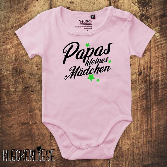 kleckerliese Babybody Body "Papas kleines Mädchen" Fair Wear