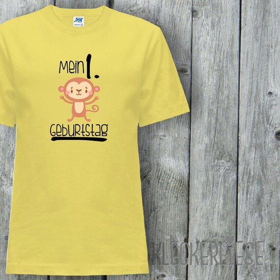 Kinder T-Shirt "Mein 1. Geburtstag Affe" Shirt Jungen Mädchen Baby Kind