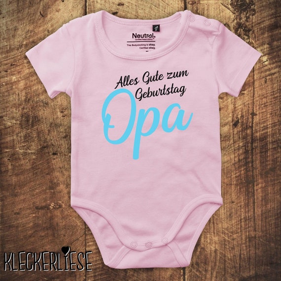 kleckerliese Babybody Body "Alles Gute OPA" Fair Wear