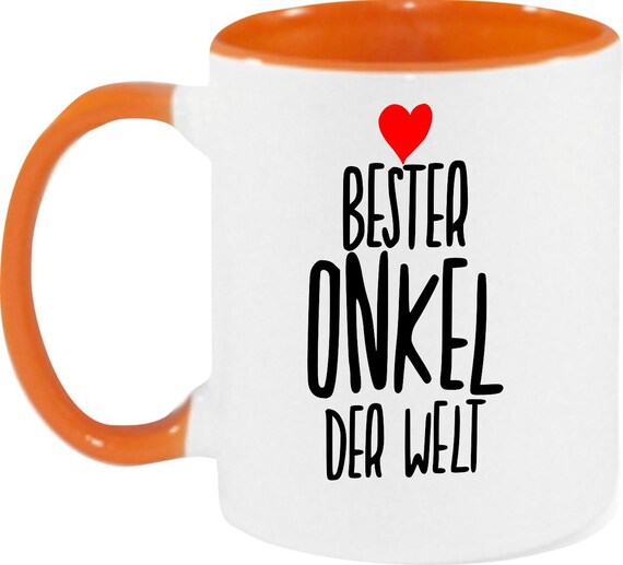 kleckerliese Kindertasse Teetasse Tasse Motiv "Bester Onkel der Welt" Milch Kakao Kaffeetasse