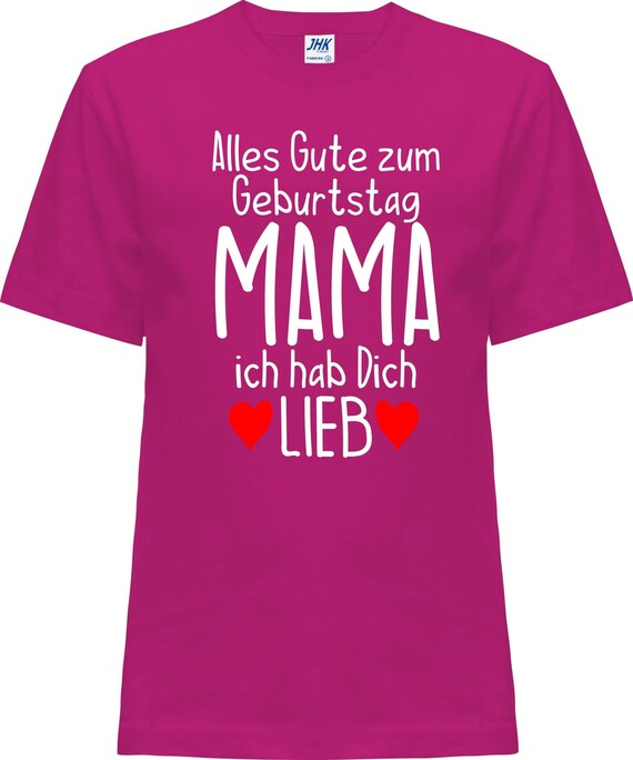 Kleckerliese Baby Kinder T-Shirt "Alles Gute MAMA ich hab Dich Lieb" Kurzarm Sprüche Jungen Mädchen Shirt Nicki mit Aufdruck Motiv