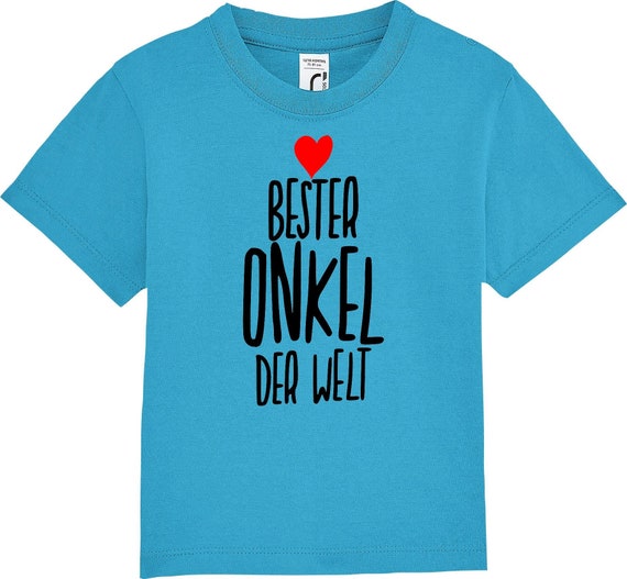 kleckerliese Kinder Baby Shirt Kleinkind  "Bester Onkel der Welt" Jungen Mädchen T-Shirt