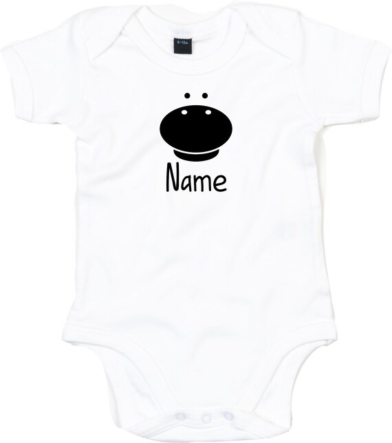 kleckerliese Baby Body "Tiere Pandabär Panda Wunschname" Babybody Strampler Jungen Mädchen Kurzarm