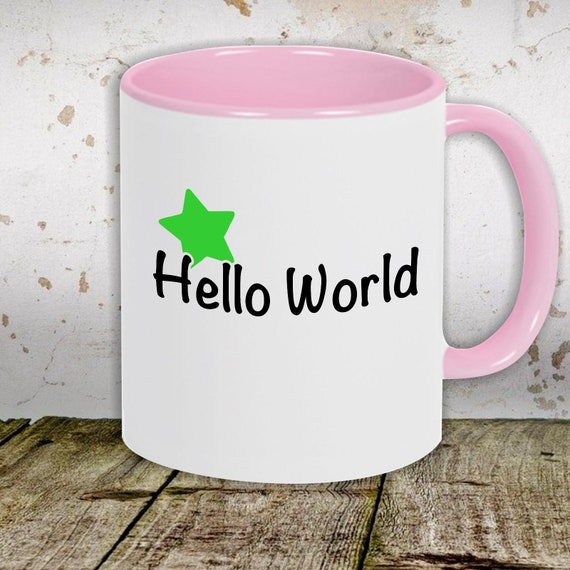 Kaffeetasse Tasse Motiv "Hello World Stern" Tasse Teetasse Milch Kakao