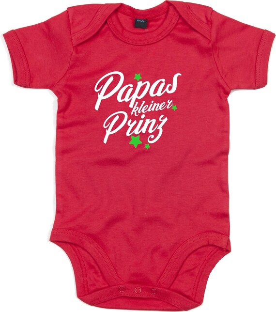 kleckerliese Baby Body "Papas kleiner Prinz" Babybody Strampler Jungen Mädchen Kurzarm