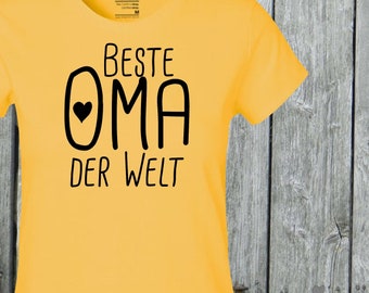 Kleckerliese Lady Frauen T-Shirt "Beste Oma der Welt"