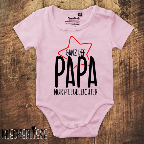 kleckerliese Babybody Body "Ganz der Papa nur Pflegeleichter" Fair Wear