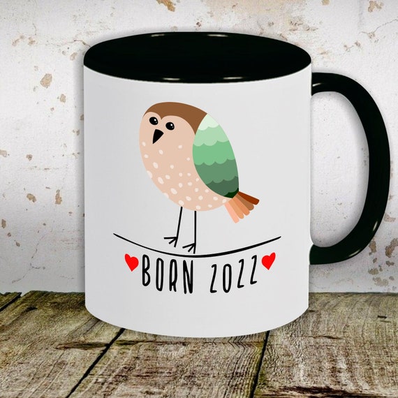 Kaffeetasse Tasse Motiv "Born 2022 Tiermotiv Vogel" Tasse Teetasse Milch Kakao