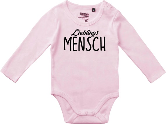 kleckerliese Langarm Babybody "Lieblings Mensch" Baby Body Jungen Mädchen Longsleeve Fair Wear