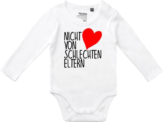 Langarm Babybody Body "Nicht von schlechten Eltern" Fair Wear