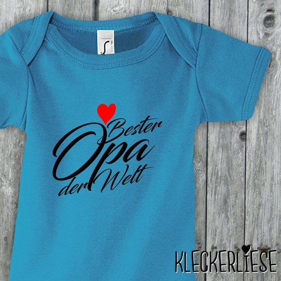 Baby Body "Bester Opa der Welt" Babybody Strampler Jungen Mädchen