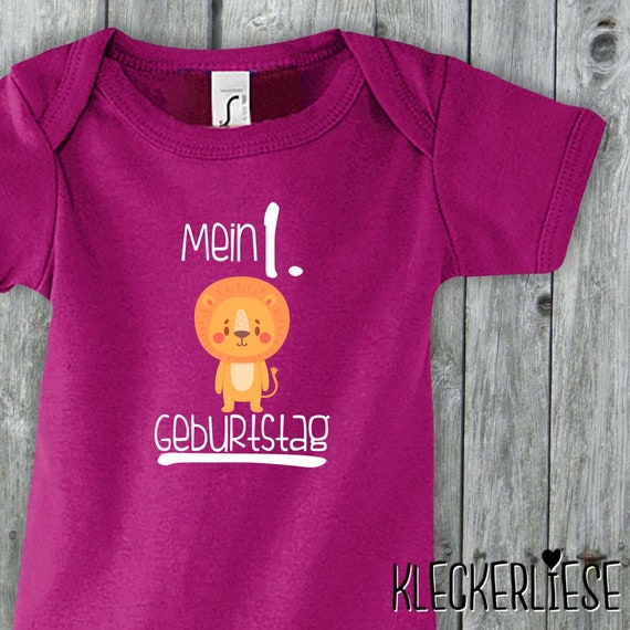 Baby Body "Mein 1. Geburtstag Löwe" Babybody Strampler Jungen Mädchen