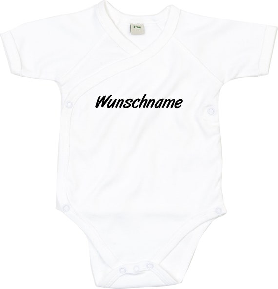 Wickel Baby Body "Wunschname Wunschtext" Babybody Strampler