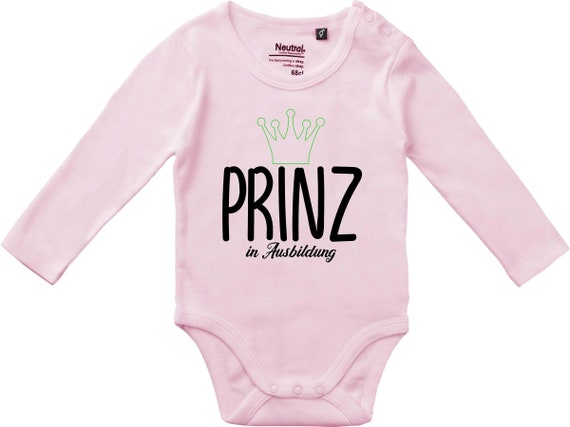 kleckerliese Langarm Babybody "Prinz in Ausbildung" Baby Body Jungen Mädchen Longsleeve Fair Wear