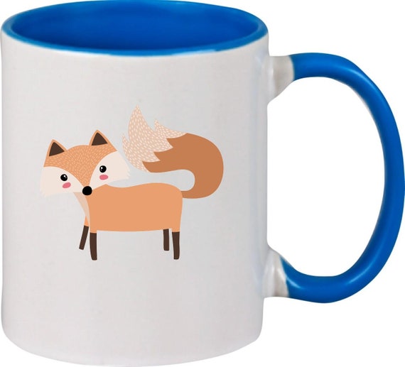 kleckerliese Kindertasse Teetasse Tasse Motiv Fuchs Tiermotive Tiere mit Wunschnamen Cup Becher