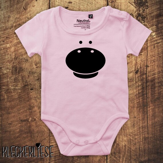 kleckerliese Babybody Body "Tiere Kuh Kälbchen " Fair Wear