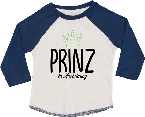 Kleckerliese Baby Kinder T-Shirt Langarmshirt  "Prinz in Ausbildung" Raglan-Ärmel Jungen Mädchen