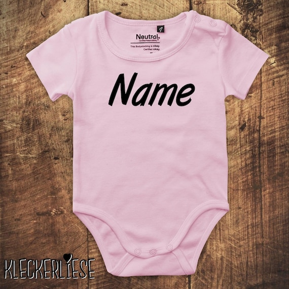 kleckerliese Babybody Body "Wunschname Name Wunschtext" Fair Wear