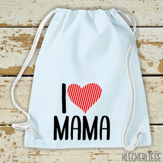 Turnbeutel I love Mama Gymsack Tasche