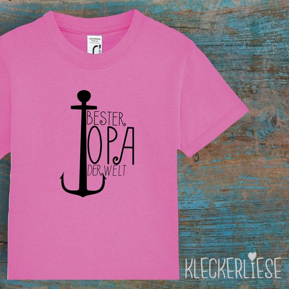 Kinder Baby Shirt Kleinkind "Bester Opa der Welt" T-Shirt Jungen Mädchen