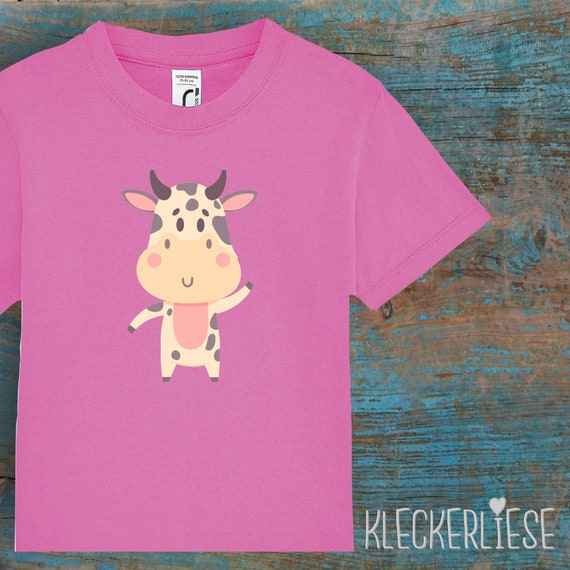 Kinder Baby Shirt Kleinkind "Tiermotiv Kuh Bulle" T-Shirt Jungen Mädchen
