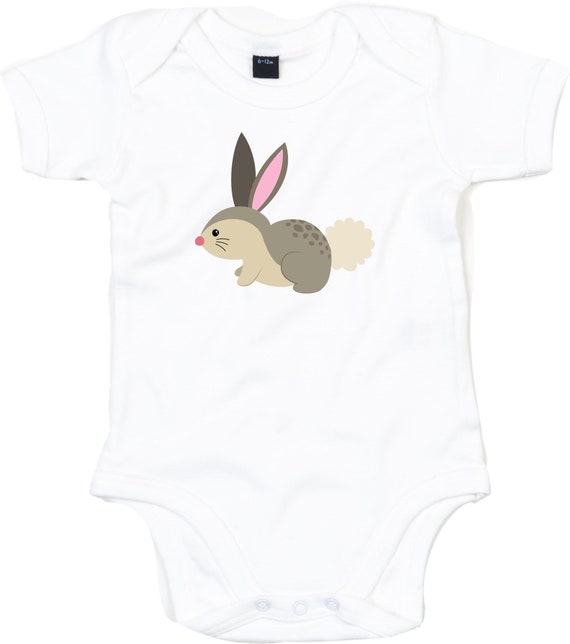 kleckerliese Baby Body "Hase" Babybody Strampler Jungen Mädchen Kurzarm