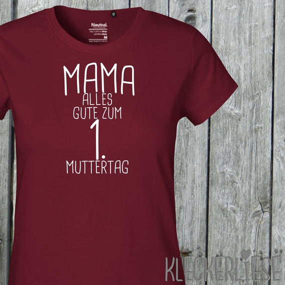 Kleckerliese Lady Women's T-Shirt Mom Happy 1st Mother's Day, Mom Mom