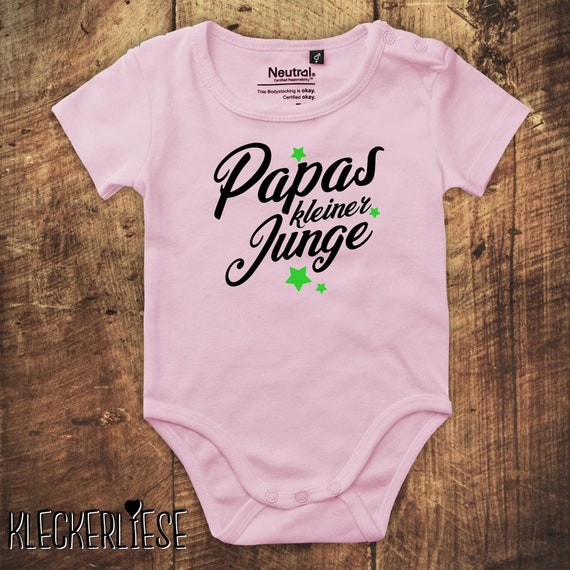 kleckerliese Babybody Body "Papas kleiner Junge" Fair Wear