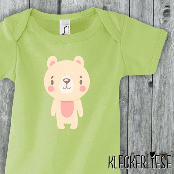Baby Body "Tiermotiv Bär Eisbär" Babybody Strampler Jungen Mädchen