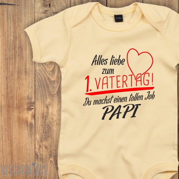 Baby Body Father's Day "Happy 1st Father's Day You're doing a great job Daddy" Baby Body Romper Boys Girls Short Sleeve