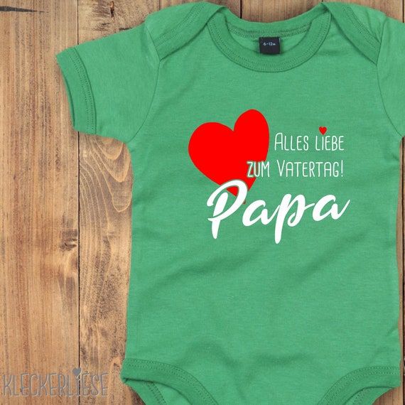 Baby Bodysuit Father's Day "Happy Father's Day Dad" Babybody Romper Boys Girls Short Sleeve